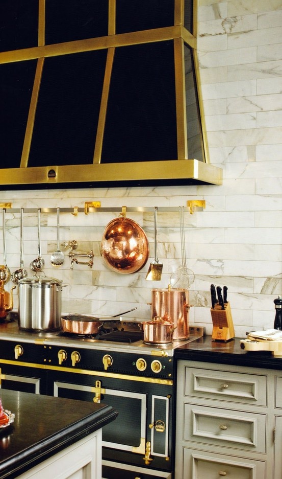 Black & Gold Inspired Kitchen Design | HomeDesignBoard
