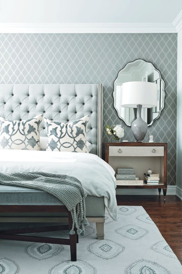 Pale Blue Monochrome Bedroom