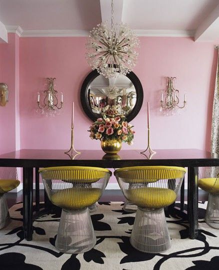 Pastel Pink Dining Room