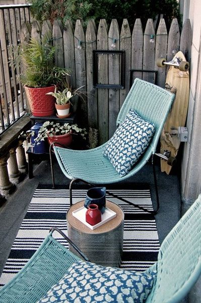 blue outdoor patio design inspiration