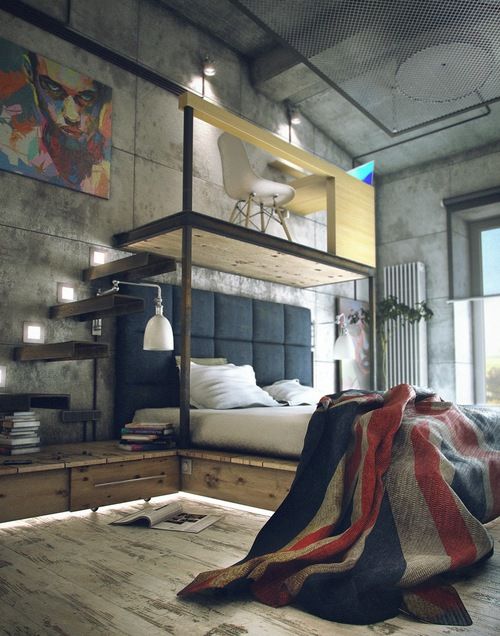 Loft bedroom design inspiration